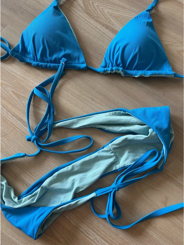 Berlook Blue Reversible Tie Bikini set - Image 10