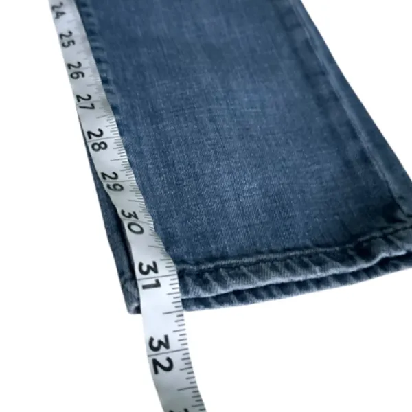 American Eagle Vintage Low Rise Blue Jeans Embroidered Bleached Pattern Pockets - Image 5