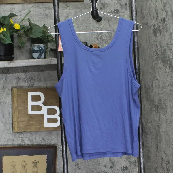NWT State Of Day Womens Ribbed Sleep Tank Top 100180162WN Nightfall Blue 1X - Image 3