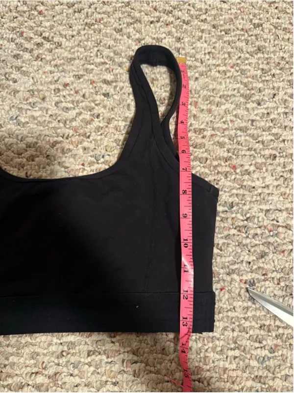KITH Laila Double Scoop Black Sport Lounge Bra Logo Tape- Size Medium - Image 15