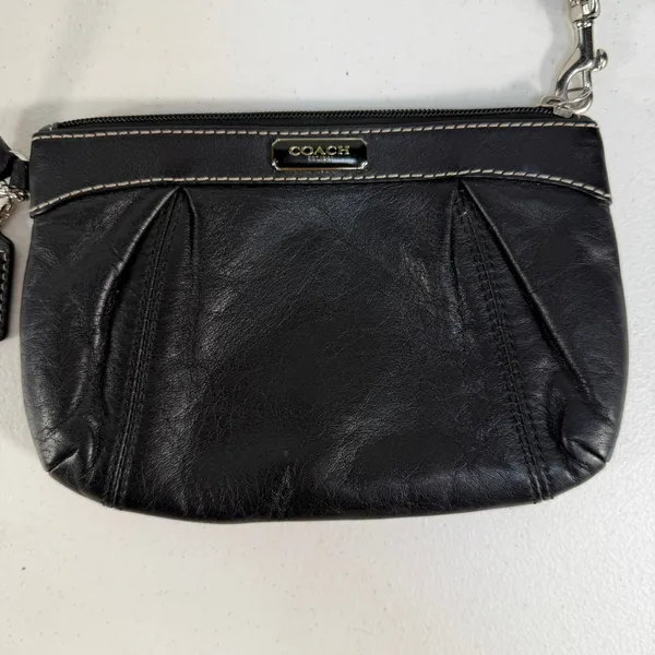 Coach Black Legacy Wristlet Wallet‎ Leather Small Pouch 48179 Designer Festival - Image 3