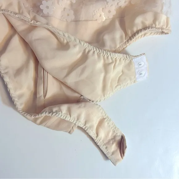Zara‎ Cream Floral Sequined Bodysuit Size M NWT - Image 12