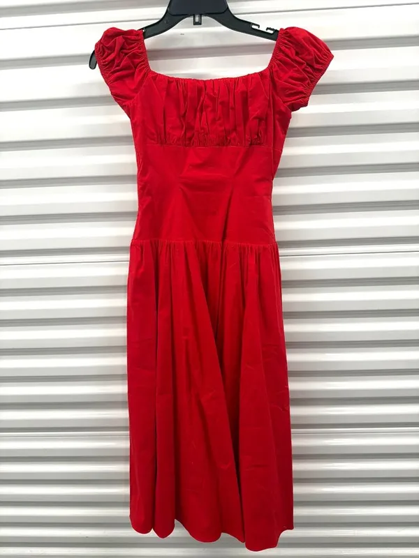 Caroline Constas Augusta Drop Waist Maxi Dress High Risk Red Womens Size XS - Image 6