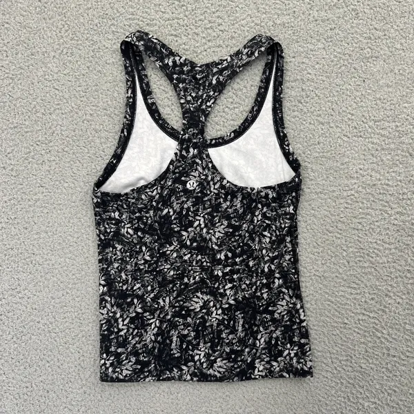 Lululemon‎ Cool Racerback Tank Top Shorter Length Blossom Overlay Women's 2 - Image 2