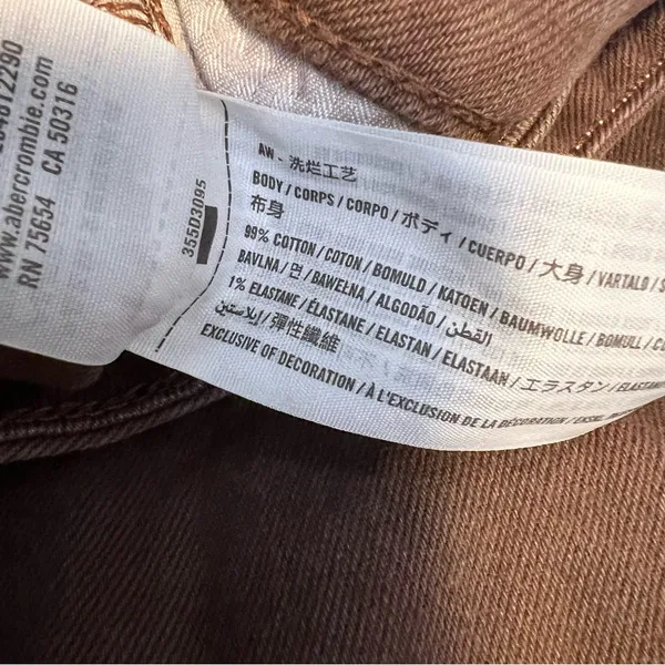 Hollister Ultra High Rise Dad Cargo Jeans Womens 26x31 Brown Y2K Utility - Image 7