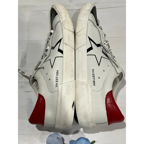 Vintage Havana White Star Glitter Sneakers Red Accent Lace Up Shoes‎ - Image 6