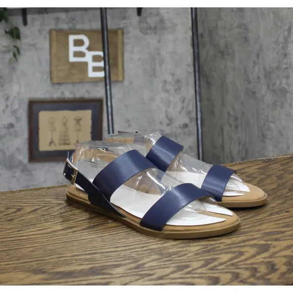 NWT Journee Collection Womens Lavine Multi Strap Sandals LAVINE Navy Blue 9M - Image 2