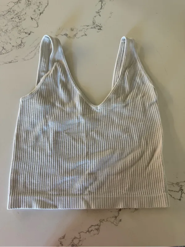 Rib Ribbed Brami Crop Tank Free People Size Medium - Image 2