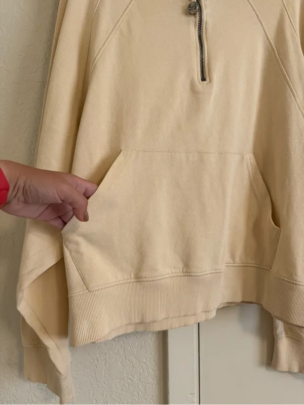 Simply Southern Pullover Hoodie Beige Half Zip Tan NWT Size XXL - Image 4