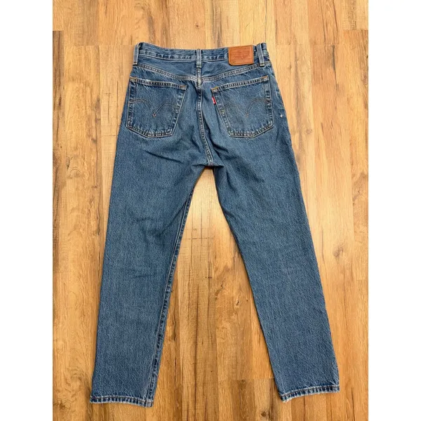 Levi's 501 Original Women's 26x28 Medium Wash Button Fly Distressed Jeans - Image 3