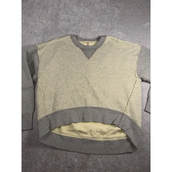 Free People FP Movement‎ Start Up Pullover Womens Xs Gray Sweatshirt Oversized - Image 3
