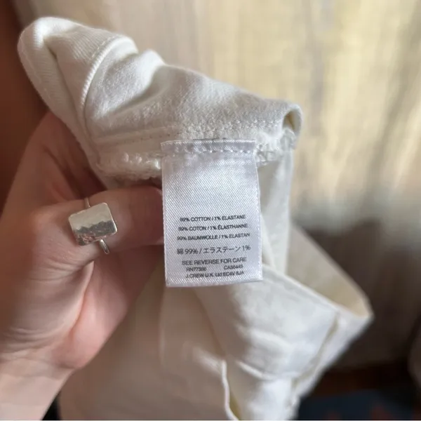 Madewell Denim Utility Shorts Button Fly‎ High Waisted Tile White NWT Size 31 - Image 8