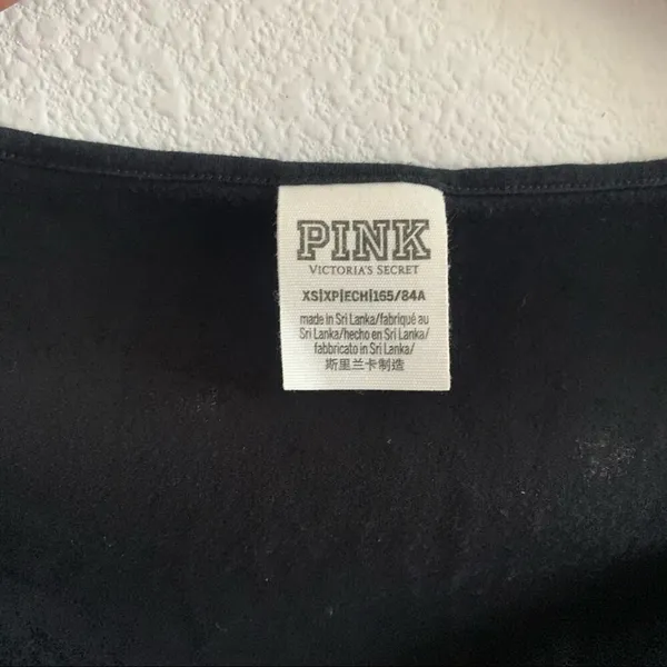 VS PINK Black Daisy Raw Hem Crop XS - Image 2