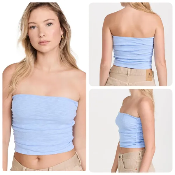 Free People light blue Boulevard Tube Top - Image 7