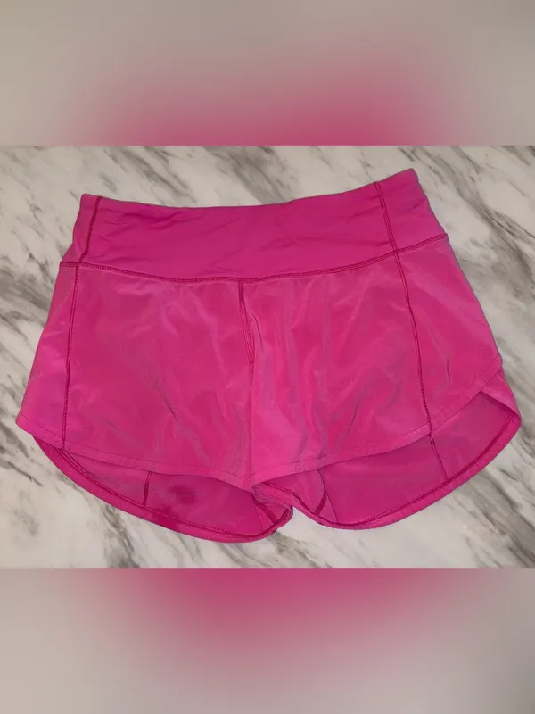Lululemon Speed Short Pink Running Shorts Athletic Workout Size 6 - Image 2