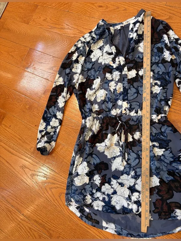Lila Rose Floral Long Sleeve High Low Dress Size 6 Dark Academia Romantic - Image 6