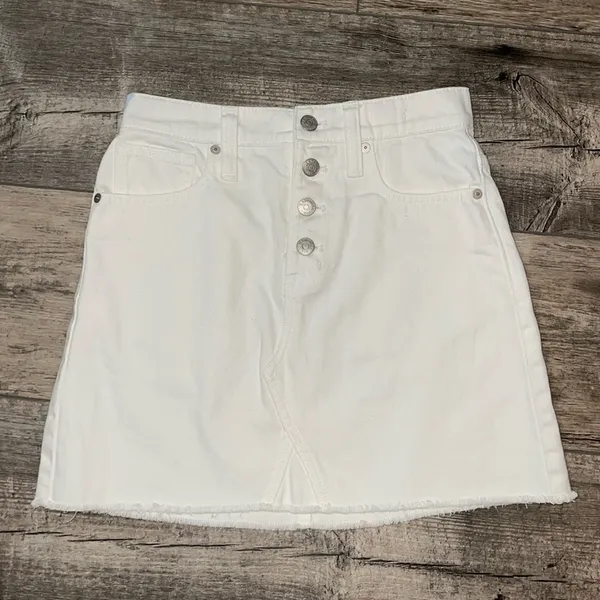 Madewell Rigid Denim A-Line Mini Skirt - Image 3