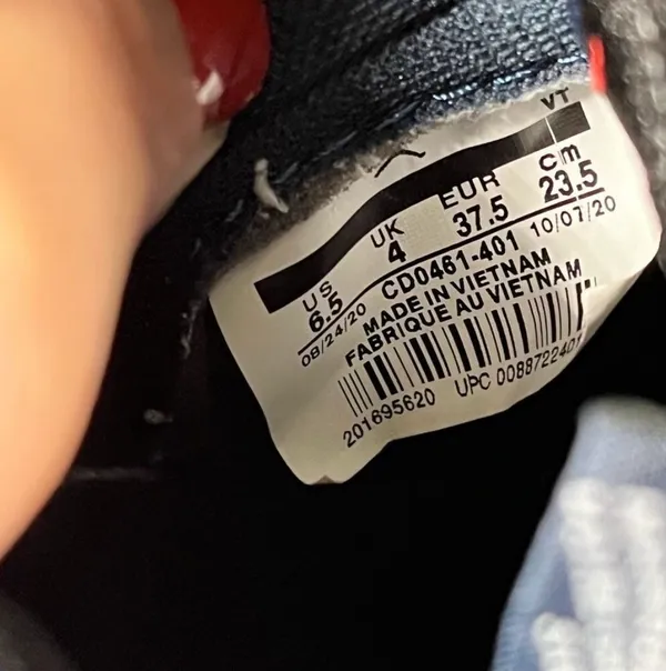 Nike Air Jordan 1 Retro High OG UNC Patent Blue Chill CD0461-401 Youth 6.5Y (Women 8) - Image 8