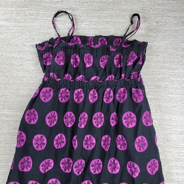 Free People Leanna Dress Womens M Black‎ Purple Bandeau Summer Boho Empire - Image 8
