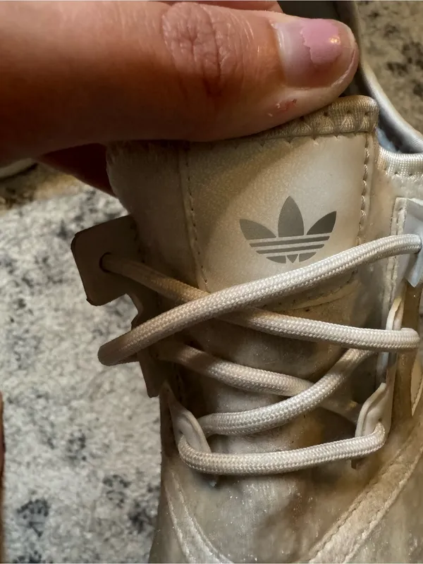 adidas Cream Velvet Casual Sneakers with Black Logo - Image 10
