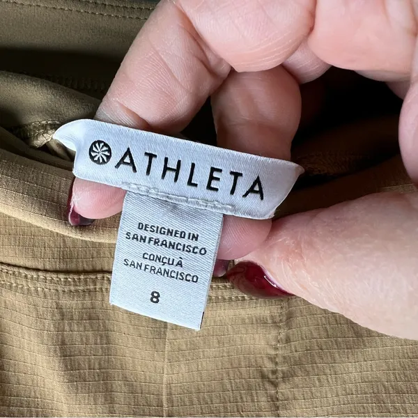 Athleta Trekkie‎ North Big Sur Brown Jogger Rip Stop Outdoor Activewear Pants - Image 10