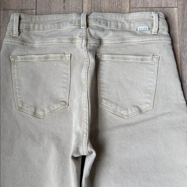 Risen Jeans High Rise Fringe Cropped Wide Leg Jeans - Image 8