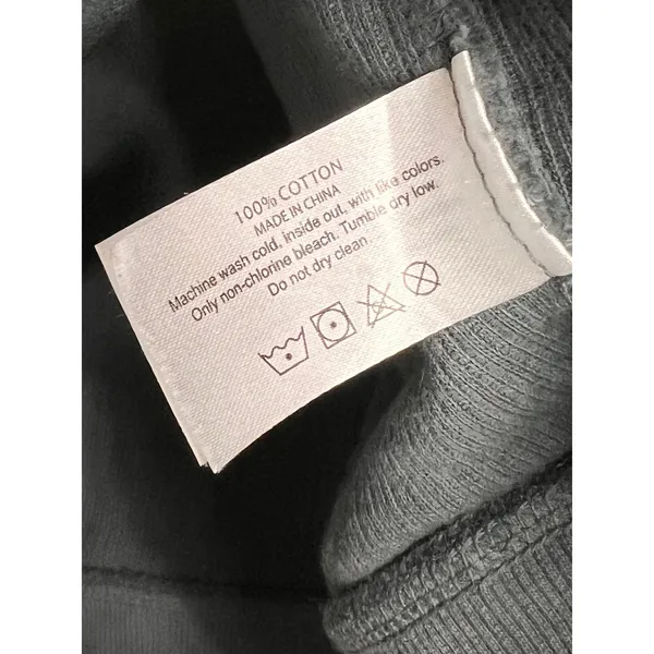 Moon Ryder Small Corded Crewneck Sweatshirt Cream Gray Cotton Long Sleeve - Image 3