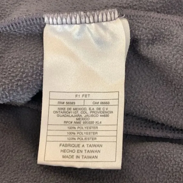 Nike Therma-Fit Gray Full Zip Fleece Vest Size Small - Image 7