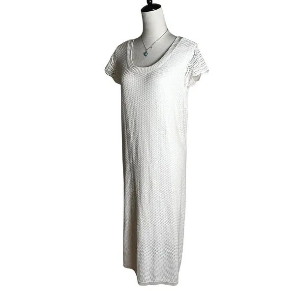 Lane‎ Bryant Birch Cream Crochet Knit Midi Dress Plus 22/24 Boho Chic Minimalist - Image 6