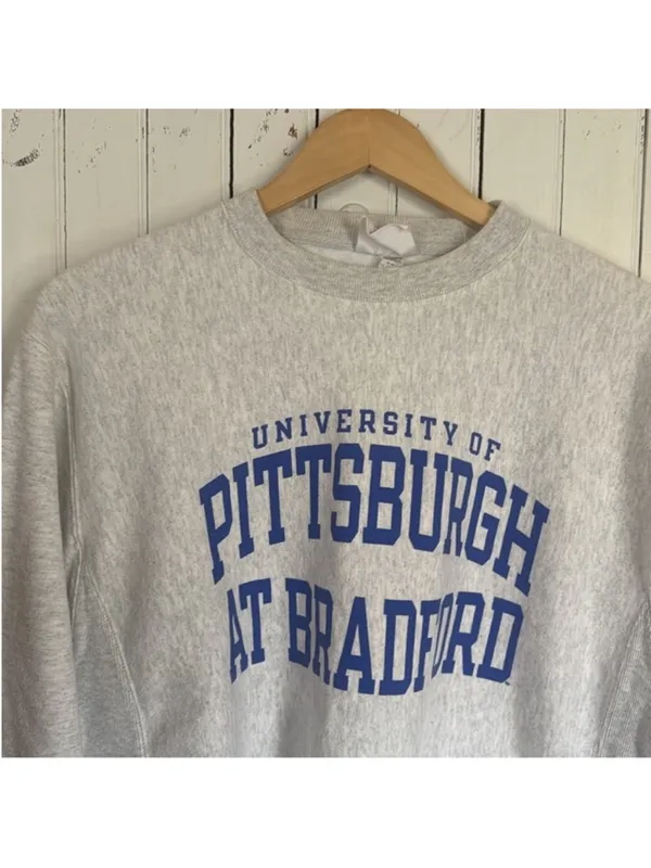 Champion University of Pittsburgh at Bradford Crewneck Sweatshirt Grey Size M - Image 5