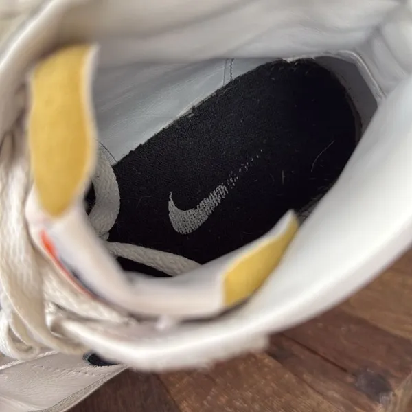 Nike Zoom Blazer Mid ISO SB Orange Label White/Navy Leather w/ Exposed Tongue - Image 8