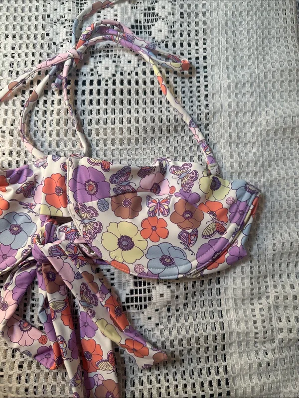 Frankie’s Bikinis Cielo Underwire Bikini Top Mariposa Floral Butterfly Print‎ - Image 2