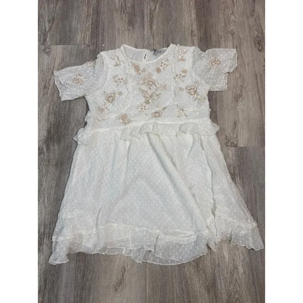 Anthropologie Ranna Gill Basilia Embroidered Tunic Dress Women Size Large - Image 5