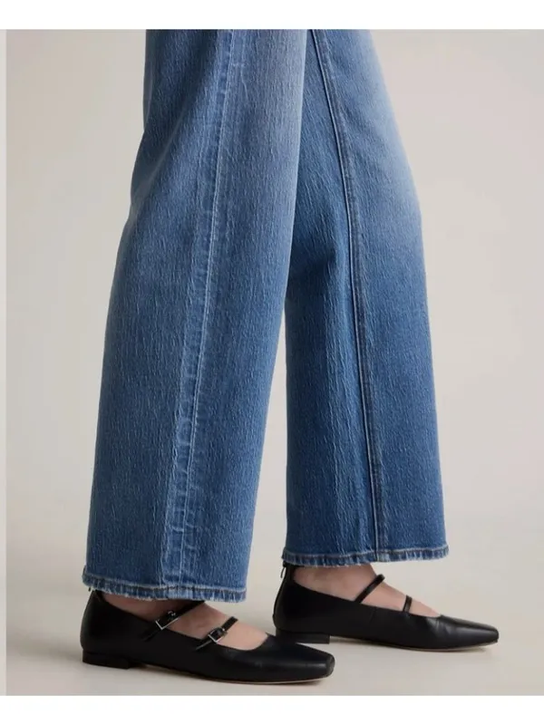 Quince Bella Relaxed Straight Leg Jeans Atlantic Blue Size 30/30 - Image 5
