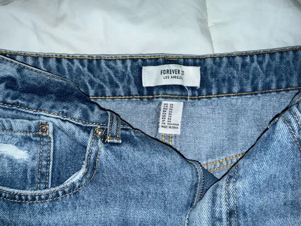 Forever 21 Jean Skirt Distressed - Image 4