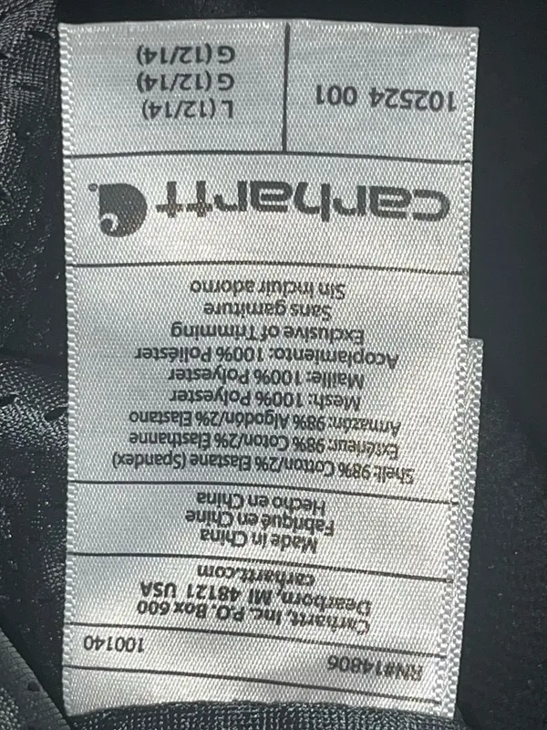 Carhartt Women’s Black Canvas Bomber Full Zip Utility Pocket Jacket Large 12/14 - Image 7
