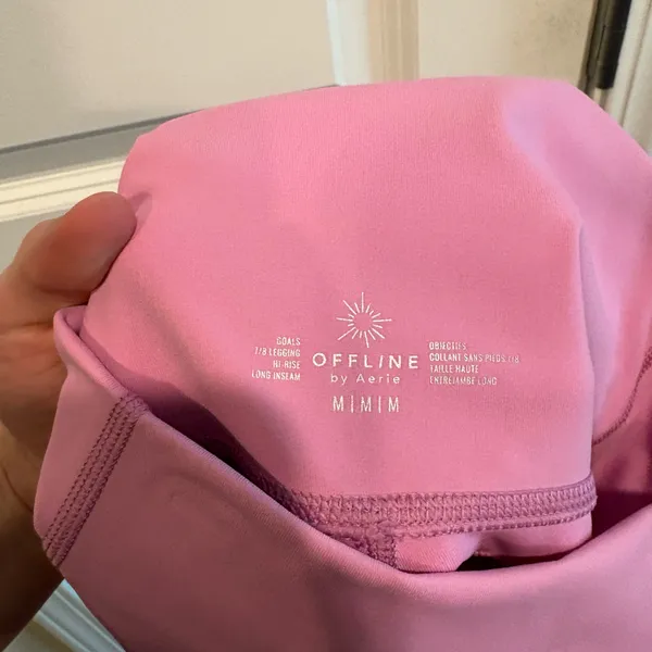 Offline by Aerie Pink High Waisted Full Length Activewear Leggings Size Medium - Image 6