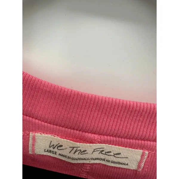 Free People We The Free Neon Dreams Pink Ribbed Muscle Tank Top Sz L NWT - Image 6
