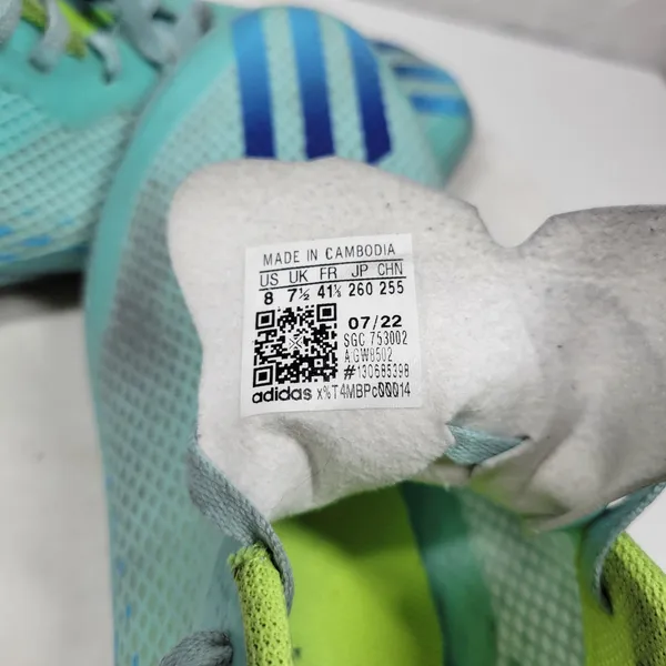 Adidas X Speedportal4 FxG Womens Indoor Soccer Football Cleats 8 Aqua Blue Laces - Image 16