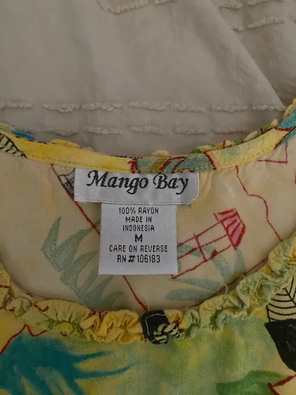 Thrifted beach dress Yellow Size M - Image 2