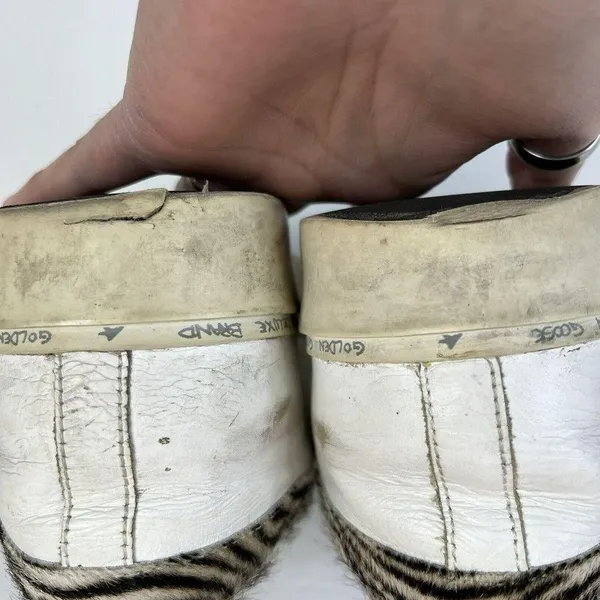 Golden Goose Size 41 Superstar Hi-Star Sneakers White Leather Zebra LTD 189/255 - Image 13