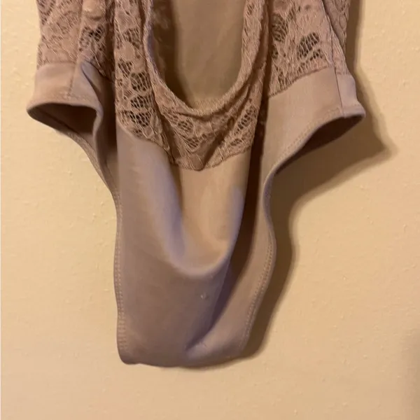 Ambiance Lace Bodysuit in Tan - Image 8