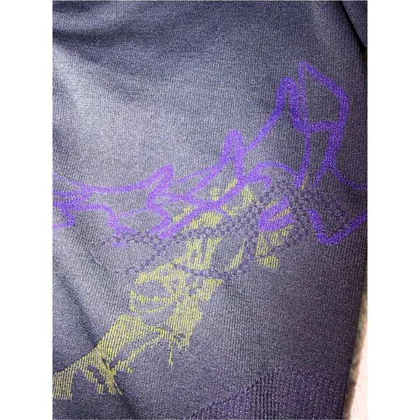Gymshark Printed Seamless Zip Up Jacket Small Purple Black - Image 4
