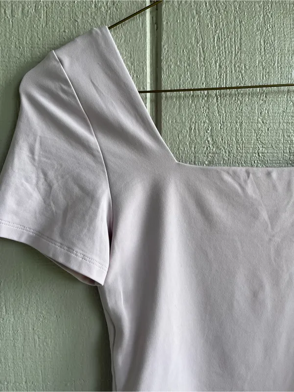 Aritzia Original Contour Manner Squareneck Bodysuit‎ Lilac Purple Size M - Image 6