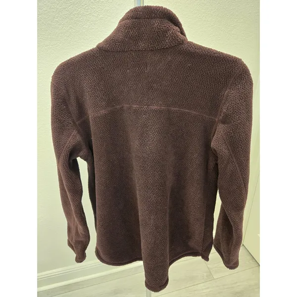 T.S. Women's S Burgundy Teddy Fleece 1/4 Snap Pullover Sweatshirt NWT MSRP $64 - Image 4