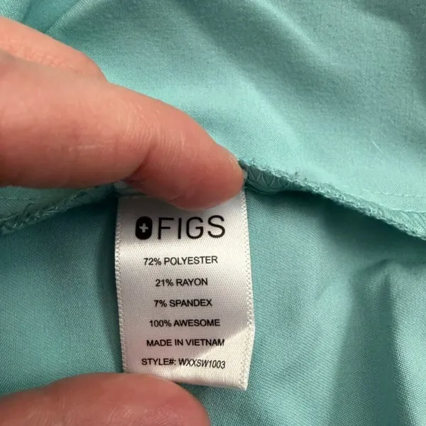 Figs Rafaela Oversized Scrub Top Blue Size XXL Cap‎ Sleeve Women's - Image 5