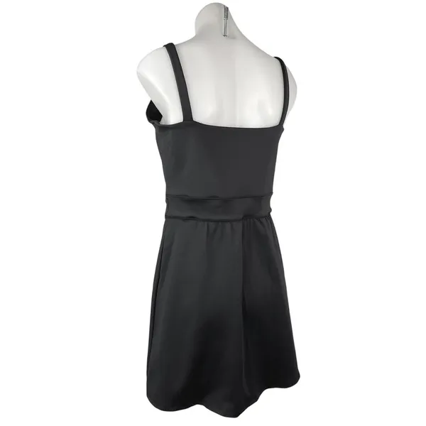 Year of Ours Black Sleeveless Square Neck Athletic Tennis Mini A Line Dress Sz L - Image 5