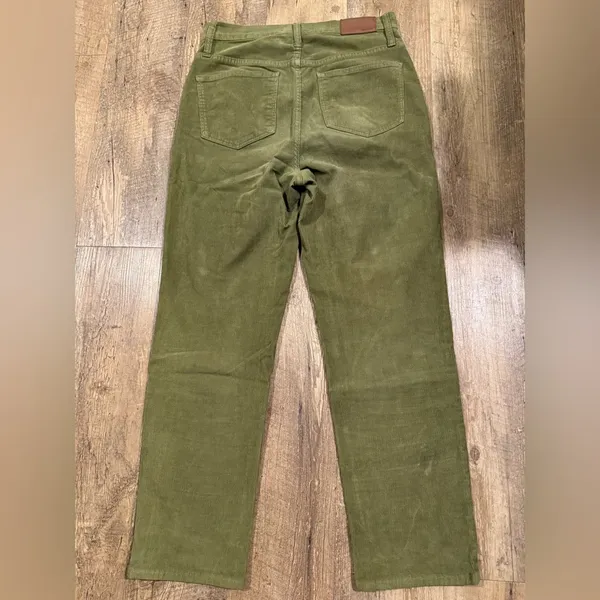 Madewell Corduroy Green Classic Straight Jeans 26 - Image 5