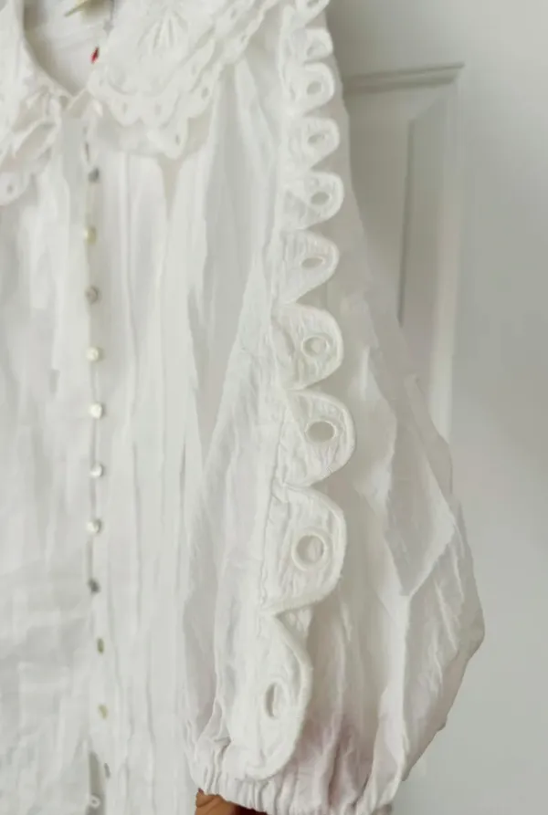 Farm Rio Collared Button Front Mini Dress, Size L - Image 5