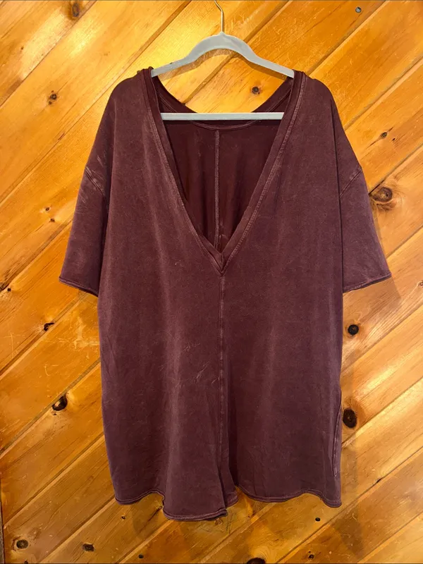 Free people hot shot tee romper in dark espresso - Image 5